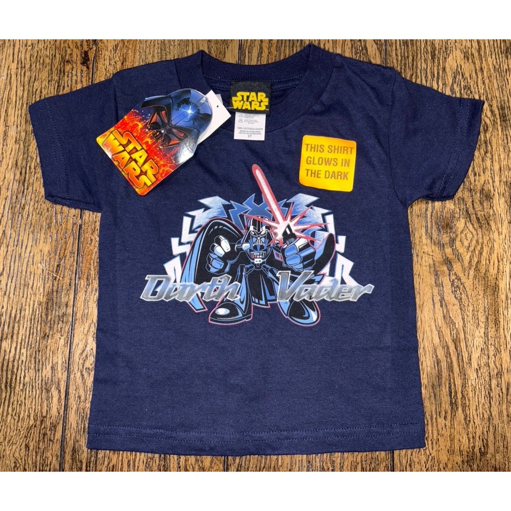 vintage glow in the dark star wars toddler tshirt nwt